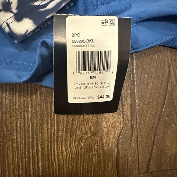 Hurley Midnight Blue Baby 2-Pack Long Sleeve Rash Guard Coveralls - Picture 4 of 5